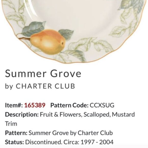 Charter Club Summer Grove Dinner Plate (1) - Picture 6 of 7